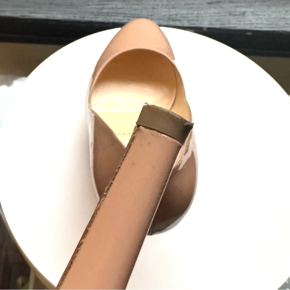 🌺Authentic CHRISTIAN LOUBOUTIN 🌺👠 Bianca 120 Patent calf Nude size 38.5 - Picture 12 of 16